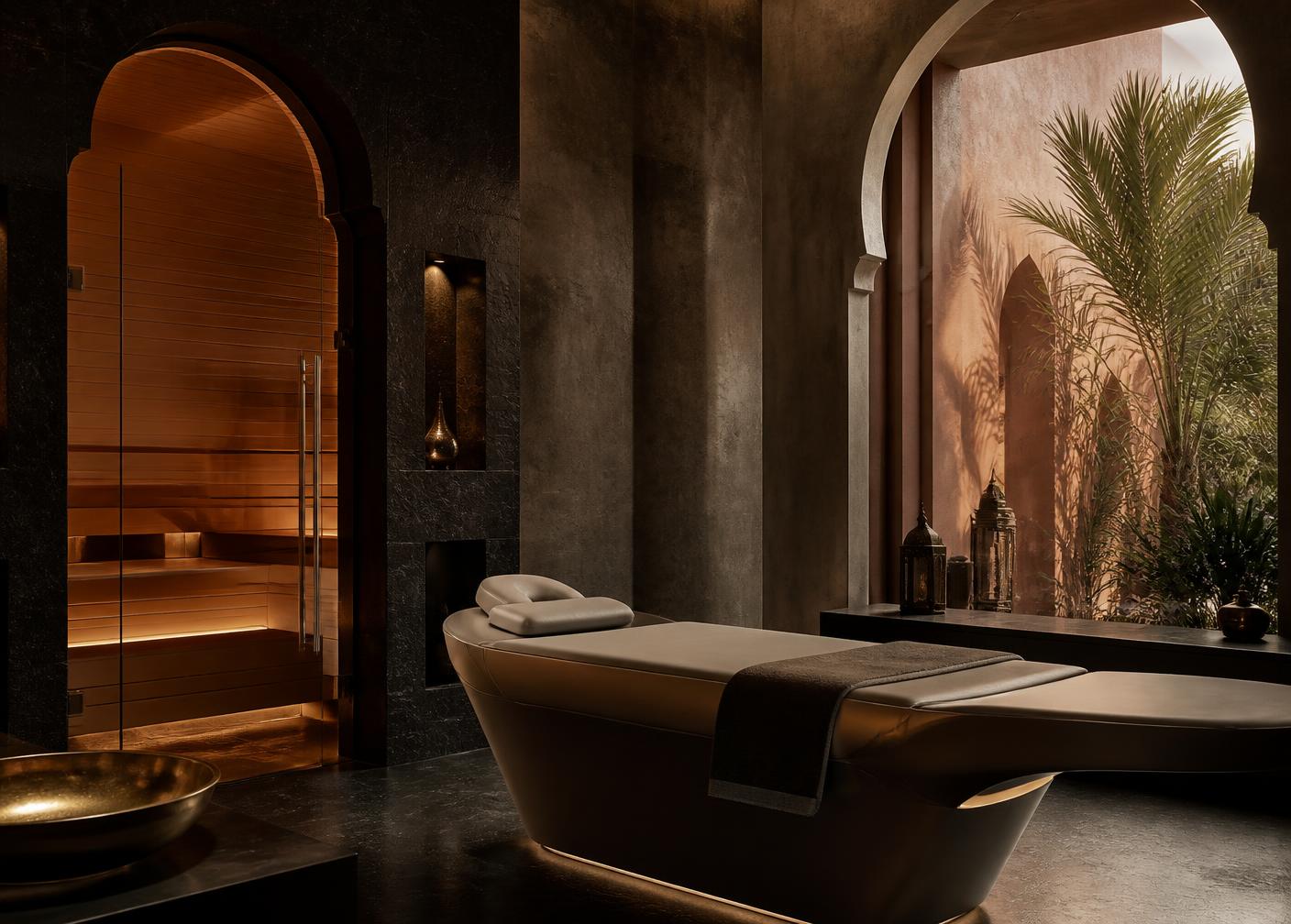 Suite wellness premium d'un hôtel 5 étoiles à Marrakech